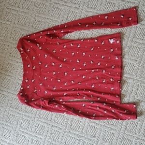 abercrombie kids long sleeve red top 11/12